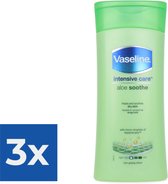 Bol.com Vaseline Aloe Soothe - 200 ml - Bodylotion - Voordeelverpakking 3 stuks aanbieding
