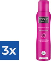 Vogue Extravagant Parfum Deodorant 150 ml - Voordeelverpakking 3 stuks