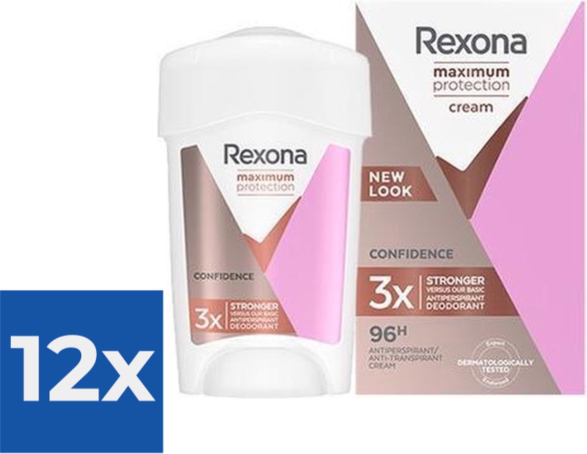 Goedkoopste Rexona Women Maximum Protection Confidence Anti-transpirant Stick - 45 ml - Voordeelverpakking 12 stuks