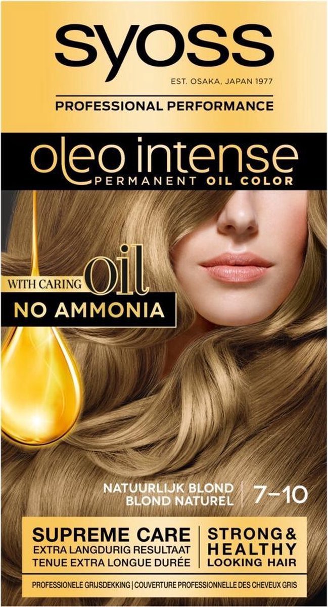 Syoss Oleo Intense - Haarverf - 7-10 - Natuurlijk Blond - 115ml x 12