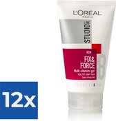L’Oréal Paris Studio Line Essentials Fix & Force Gel - Super Strong - 150 ml - Voordeelverpakking 12 stuks