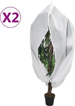 vidaXL - Plantenhoezen - met - ritssluiting - 2 - st - 70 - g/m² - 1x1,55 - m
