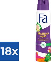 Fa Deodorant Brazilian Nights 150 ml - Voordeelverpakking 18 stuks