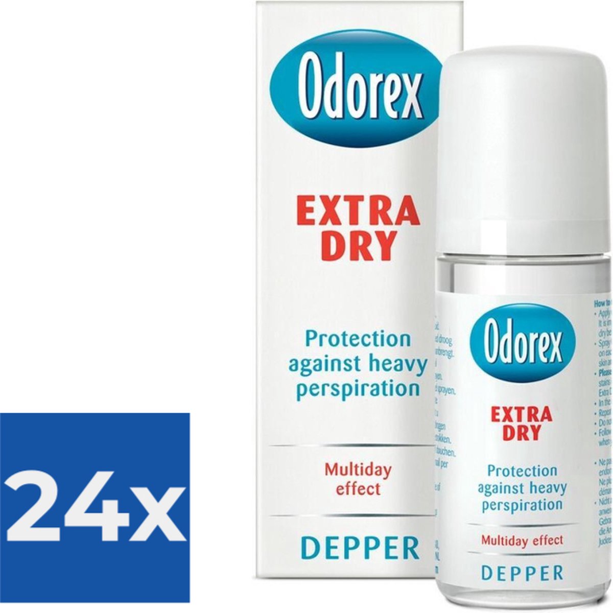 Goedkoopste Odorex Extra Dry Depper - 50 ml - Deodorant - Voordeelverpakking 24 stuks