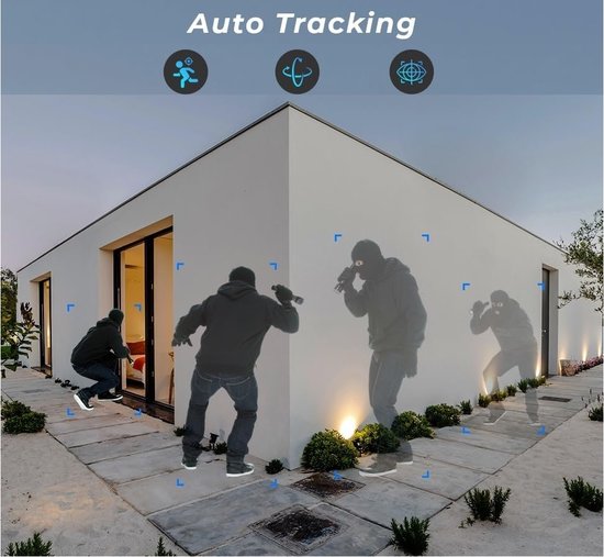 Xd Xtreme - Dual lens beveiligings camera - 2 camera's in een behuizing - wit - PTZ - waterdicht - Bluetooth - Wi-Fi - LAN van XD-Xtreme — afbeelding 3