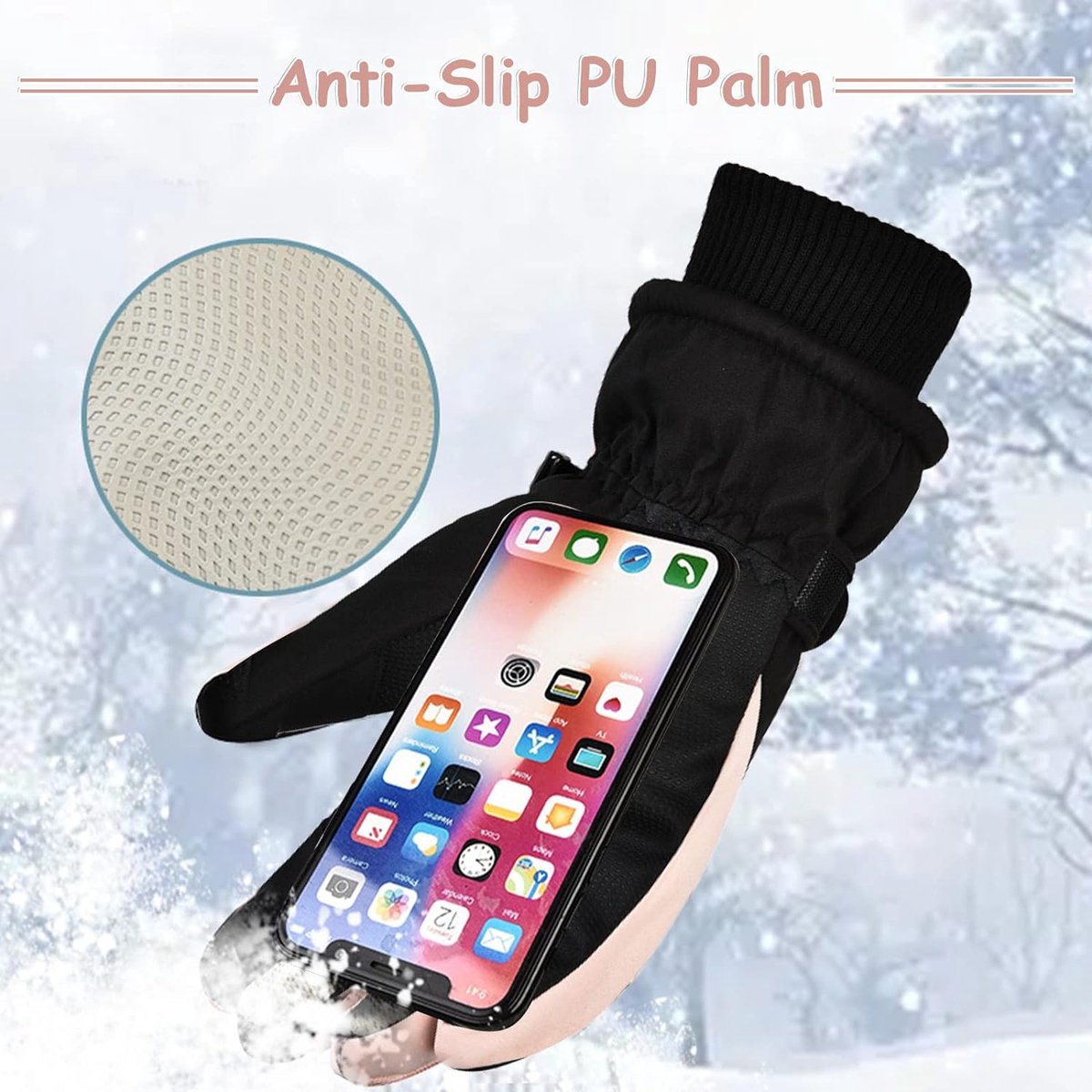 2 paar winterhandschoenen voor dames, touchscreen