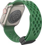 Bracelet en Siliconen - convient pour Apple Watch Series 1/2/3/4/5/6/7/8/9/SE/SE 2 avec une taille de boîtier de 38 mm / 40 mm / 41 mm - Vert