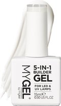 Mylee 5-in-1 Builder Versterkende Gel 15ml [White] - UV/LED Nagellak voor Harde Sterke Nageltips & Verlengingen, Voor Nail Art Decoraties, Stickers & Juwelen, Professionele Manicure Herstellen