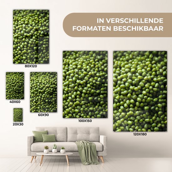 Gros plan de haricots mungo frais Plexiglas 20x30 cm - petit - Tirage photo sur Glas (décoration murale en plexiglas)