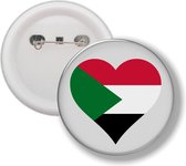 Button Met Speld - Hart Vlag Soedan