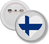 Button Met Speld - Hart Vlag Finland