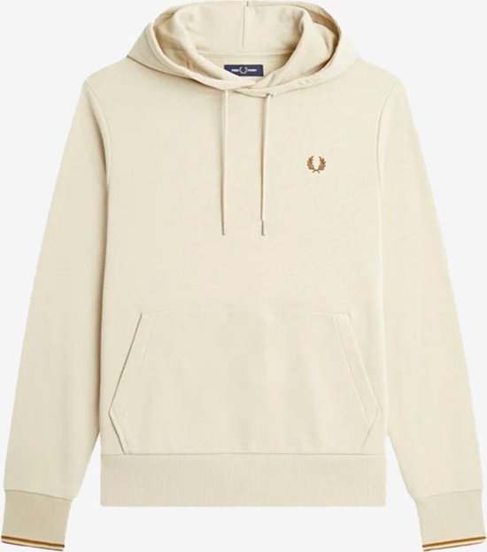 Fred Perry Tipped Hooded Sweatshirt - Creme - L