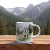 Mok Siberian Husky Beker cadeau voor haar of hem, kerst, verjaardag, honden liefhebber, zus, broer, vriendin, vriend, collega, moeder, vader, hond