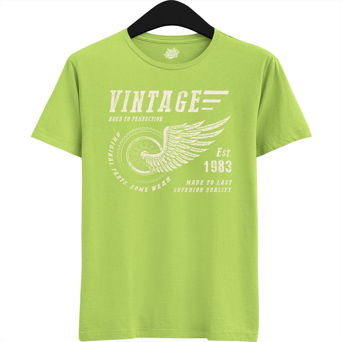 A Vintage Motorcycle Addict Est 1983 | Retro Verjaardag Motor Cadeau Shirt - T-Shirt - Unisex - Appel Groen - Maat 4XL