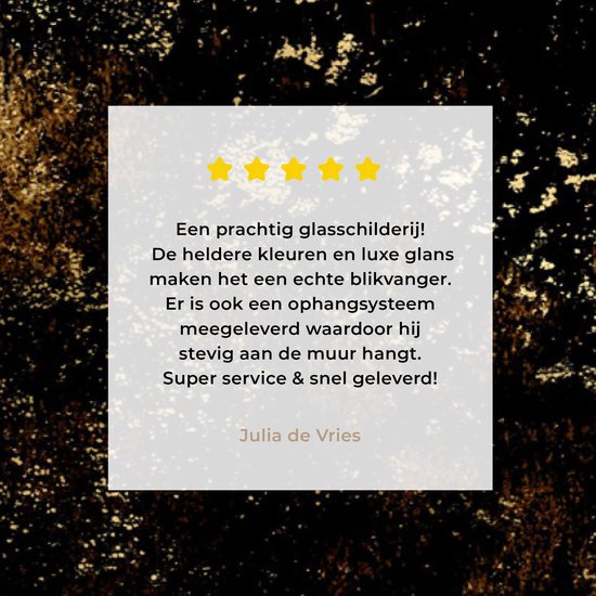 Peinture sur Verre - Or - Zwart - Luxe - 160x80 cm - Peintures sur Verre Acrylique - Photo sur Glas