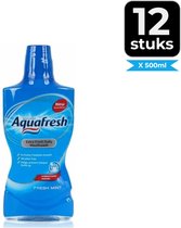 Aquafresh Mondwater - Fresh Mint - 500 ml - Voordeelverpakking 12 stuks