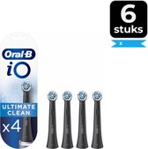 Oral-B iO Ultimate Clean - Opzetborstels - Zwart - 4 Stuks - Voordeelverpakking 6 stuks