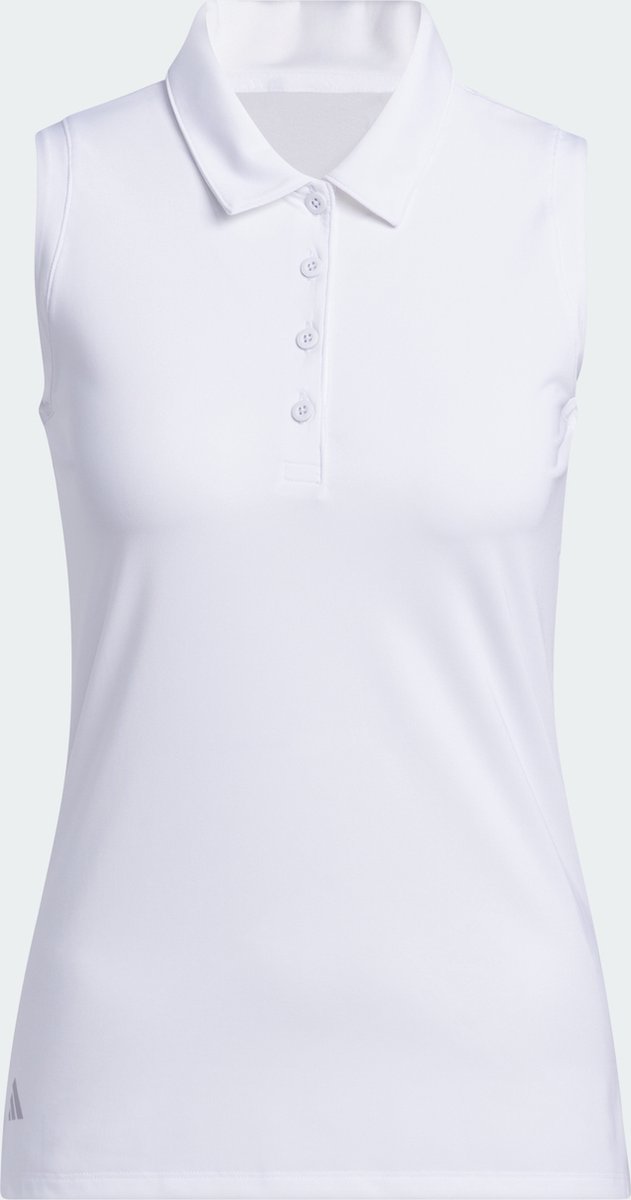adidas Performance Ultimate365 Solid Mouwloos Poloshirt - Dames - Wit- L van adidas — afbeelding 5