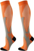 Chaussettes de compression Premium - Chaussettes de compression pour Voyages et sports - Taille 43-47 - Oranje
