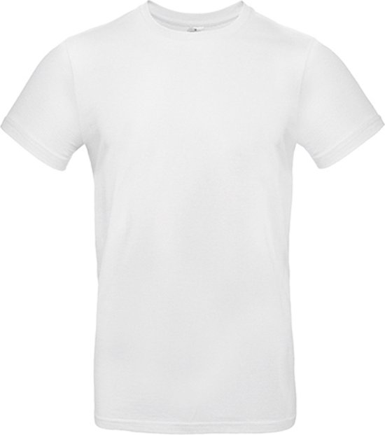 Herenshirt 'E190' met ronde hals B&C Collectie Wit maat 4XL