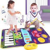Dansmat en drumstel 2 in 1 - muziekmat waterdicht - voor kinderen - drumstellen - kind - muziek - pianomat - voor meisjes