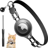 AdroitGoods Airtag Katten/honden halsband - Zwart - Gps Tracker Huisdier - Geschikt Voor Apple AirTag