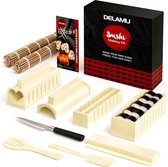 Sushi Making Kit, Sushi Maker voor beginners, 8 vormen DIY Sushi Making Set, 13 in 1 DIY Sushi Mat Set met hoogwaardig sushimes