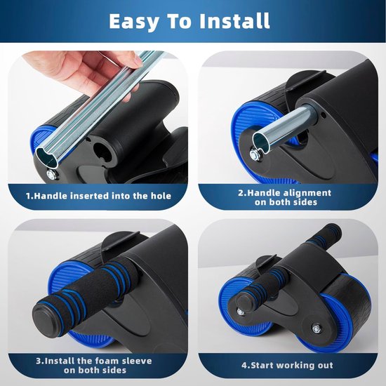 Automatische Rebound Abdominale Kan Worden Gebruikt Als Fitness Buikspier Training Apparatuur En Thuis Buikspieren Roller Buik Buikspier Wielen Roze Wit Anti Slip Inclusief Kniemat