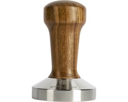 World Coffee Gear - Barista Tamper - Espresso - Precision Tamper - 58,5 mm(check je portafiltermaat) - RVS - 100% Walnoot Hout - 58,5mm diameter