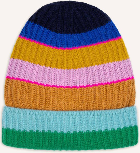 Amigo knitted hat 54 Multi stripe Spectrum Blue Blue: OS