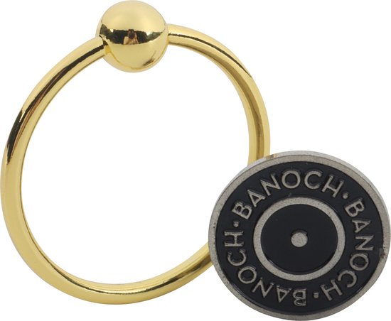 Banoch | Glansring Veronica Ø 40 mm | goudkleurige metalen eikelring | cockring