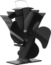 Houtkachel ventilator - Haard ventilator - Ecofan kachelventilator 4 bladen zwart