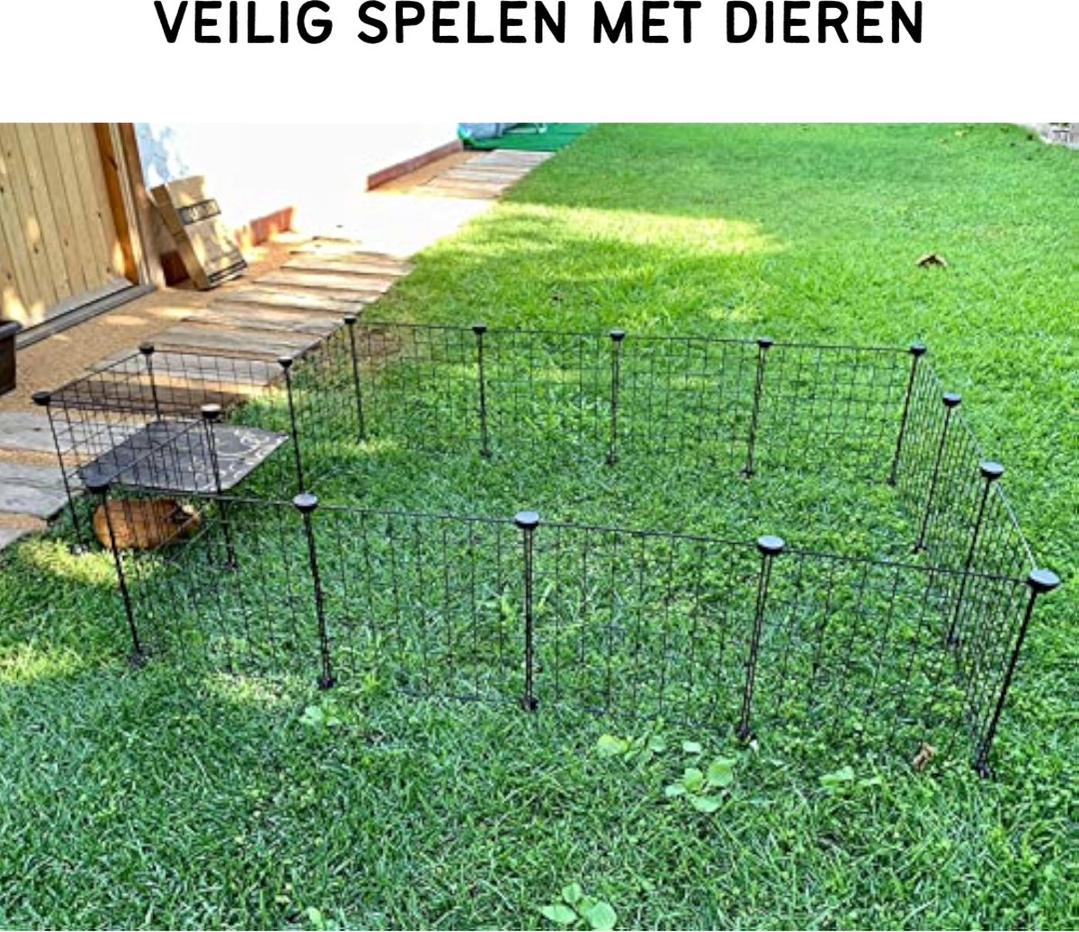 Konijnenkooi, Cavia Habitat Opvouwbare Konijnenkooi Hutch met uittrekbare lade en zwenkplatform Cavia Kooi Metalen Draadgaas Villa, Huis voor kleine dieren voor fret, chinchilla, egel (zwart