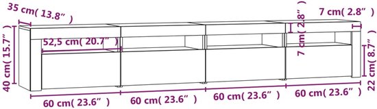 The Living Store TV-meubel - LED-verlichting