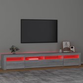 The Living Store Tv-meubel - Middelgroot - Grijs Sonoma Eiken - 240 x 35 x 40 cm - Met RGB LED-verlichting