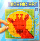 Mozaiek knutsel setje, giraffe, Mosaic art, DIY, pixel art