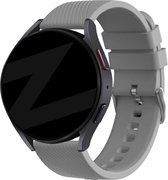 Bandz universeel 22mm siliconen band 'Deluxe' geschikt voor Samsung Galaxy Watch 3 45mm / Watch 1 46mm / Gear S3 Classic & Frontier - Polar Vantage M / M2 / Grit X - Huawei Watch GT 1/2/3/4 46mm / GT 2 Pro - Hoogwaardig siliconen materiaal - grijs