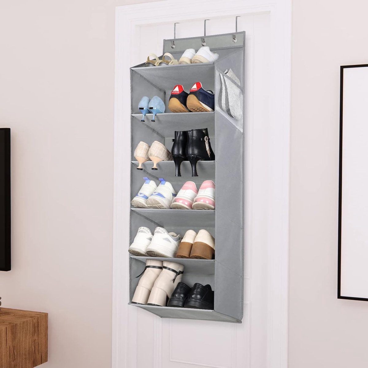 2 Organisateurs à Chaussures Suspendus - 6 Poches Pour Porte Ou Placard