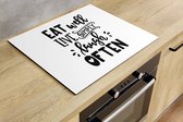 Inductiebeschermer - Eat Well - 58.3x51.3 cm - Inductiebeschermer - Inductie Afdekplaat Kookplaat - Inductie Mat - Anti-Slip - Keuken Decoratie - Keuken Accessoires