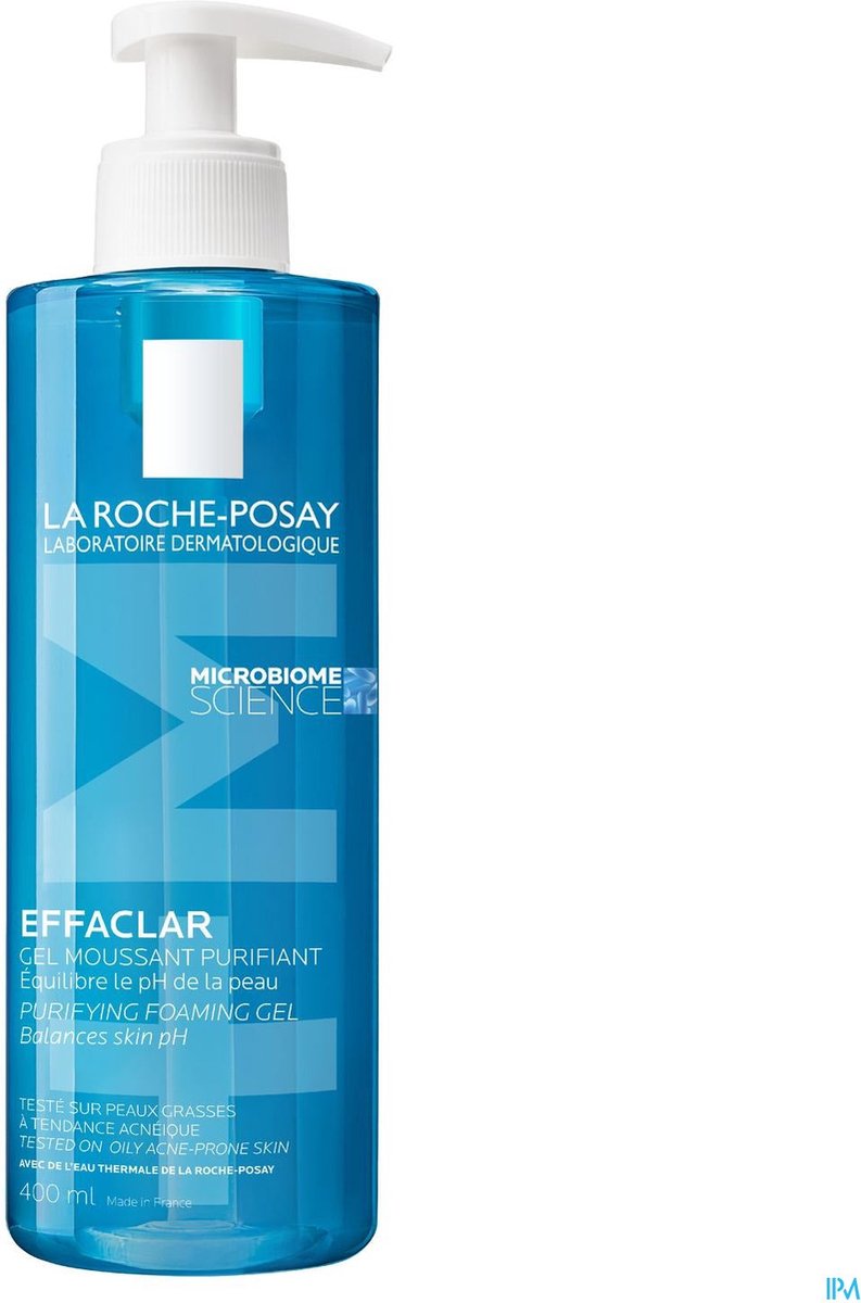 La Roche-Posay Effaclar Zuiverende Reinigingsgel +M - voor een Vette, Onzuivere Huid met Neiging tot Acne - 400ml - La Roche-Posay