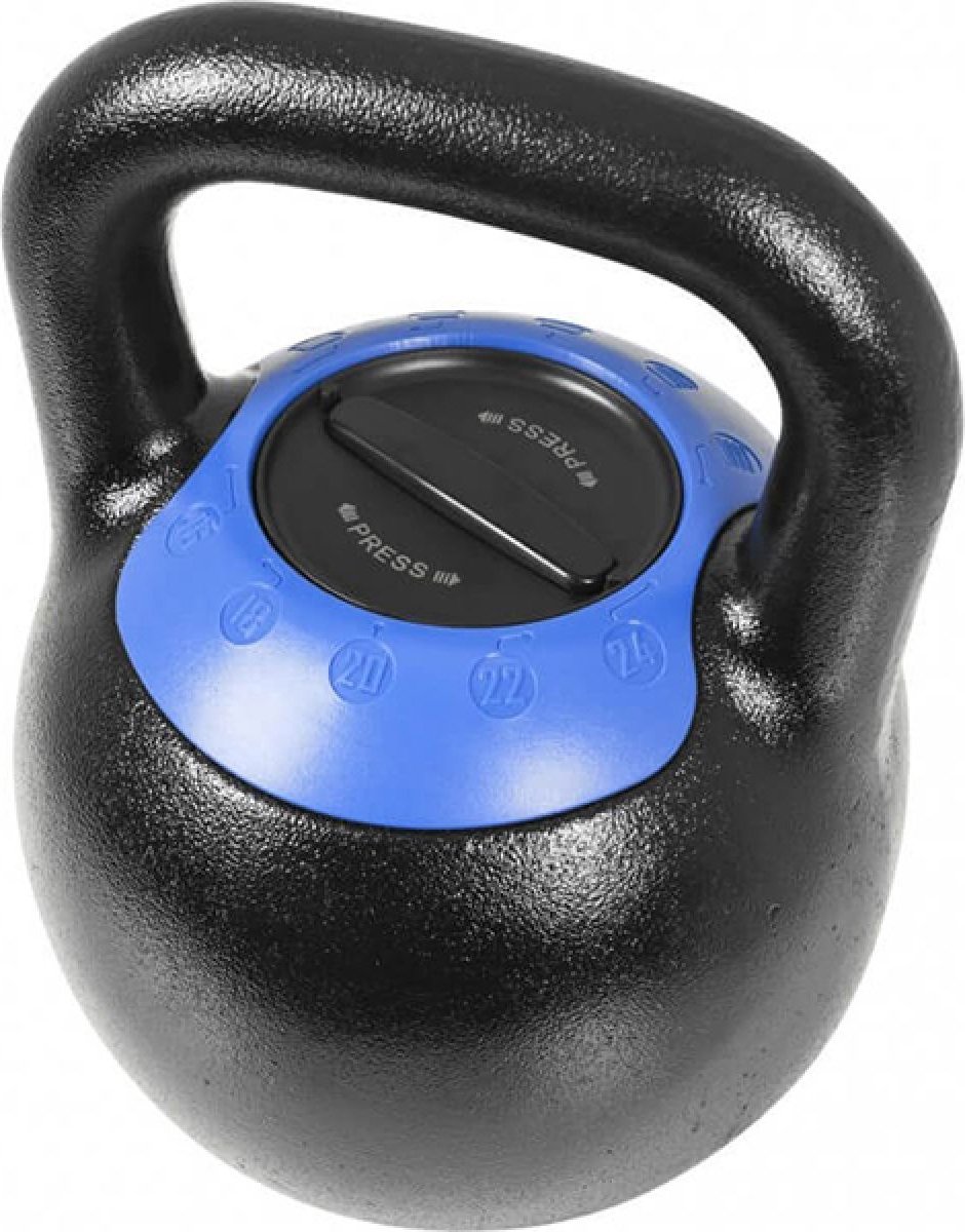 Gorilla Sports Kettlebell - Verstelbaar in gewicht - 16 tot 24 kg – foto 4