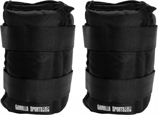Paire De Poids Pour Chevilles Et Poignets Go Time Gear - 2 X 2,5 Lbs (5 Lbs) Noir