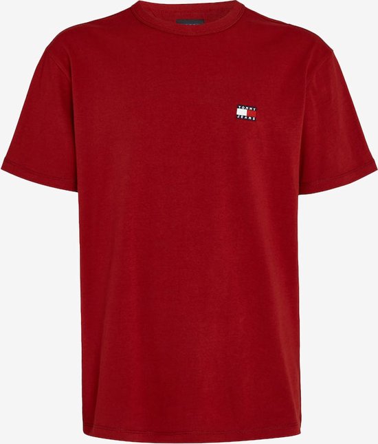 Tommy Jeans Reg Badge Tee- Rood - L