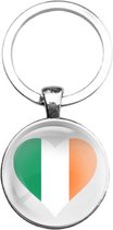Porte Glas en verre - Coeur Drapeau Irlande