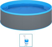 vidaXL - Splasher - pool - met - hangende - skimmer - en - pomp - 350x90 - cm - grijs