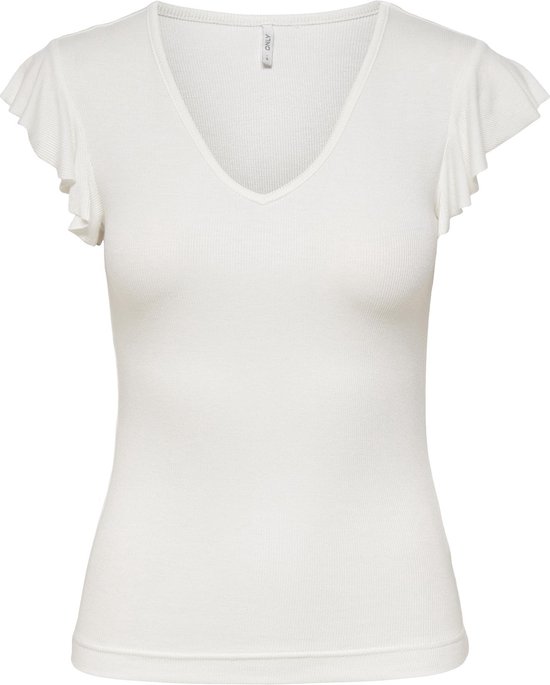 Only T-shirt Onlbelia S/l Top Jrs 15227187 Cloud Dancer Femmes Taille - XS