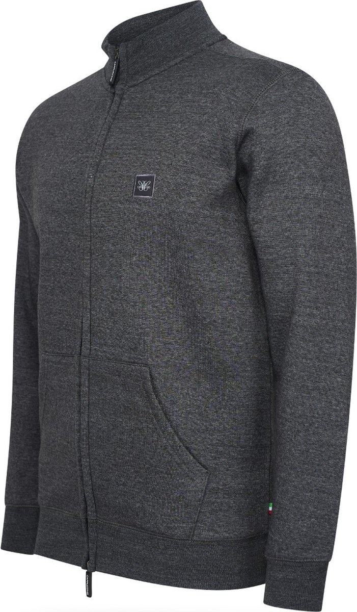 Cappuccino Italia - Heren Vest Fleece Zip Jack - Grijs - Maat L