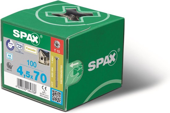 Spax Spaanplaatschroef Verzinkt Torx 4.5 x 35 - 200 stuks - Spax