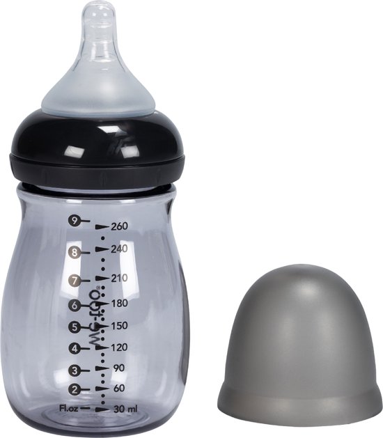 Babyflesje - We-Too Standaardfles - 260 ml - Black