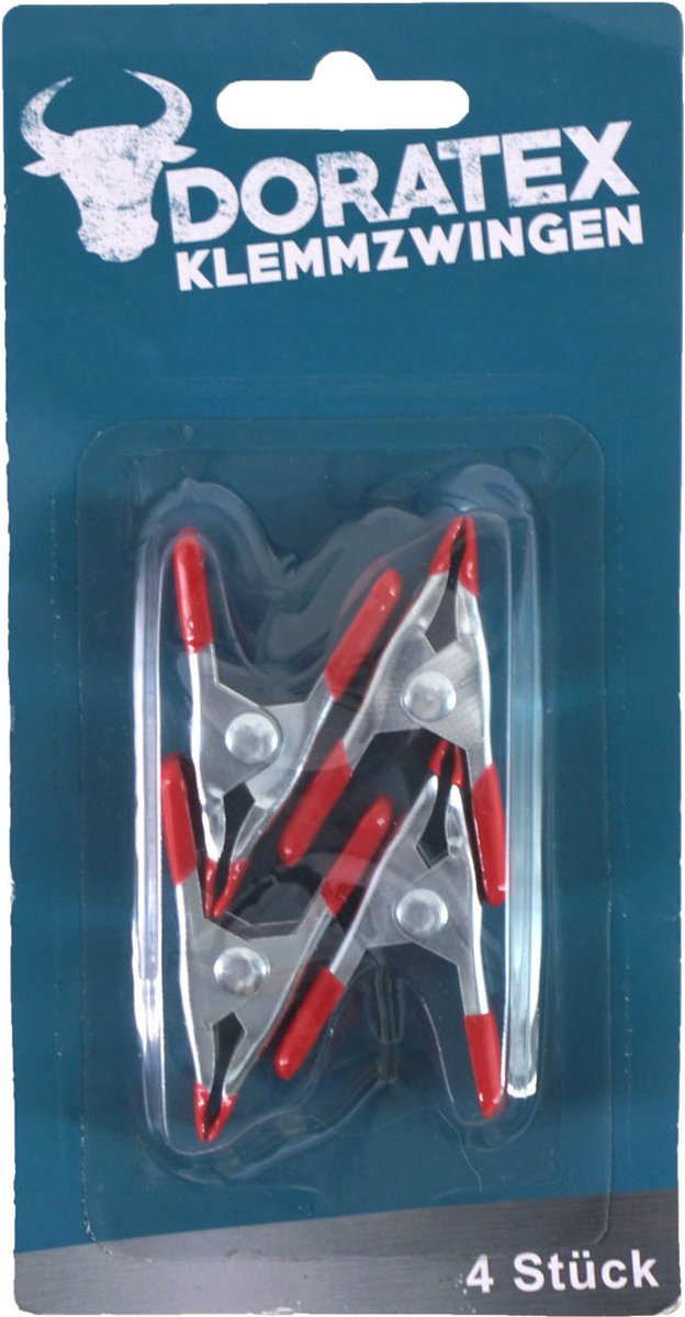 Doratex Zeilklemmen/veerklemmen - 8x - staal - 5 cm - mini lijmklemmen van Doratex — afbeelding 2